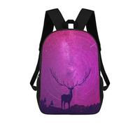 sinyumoney Starry Night Deer Silhouette Zaino Per Ragazzi, Studenti Adolescenti, Zainetti Per Ragazze, Borse Per Bambini, Scuola Elementare, Scuola Media, Borsa Per Libri 17inch