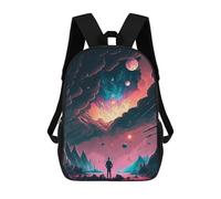 sinyumoney Starry Sky Journey -2 Zaino Scolastico Stampato in 3D, Borse Scolastiche Per Ragazzi E Ragazze, Zaino Per Laptop Per Bambini/studenti/adulti 17inch