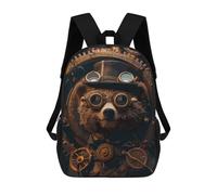 sinyumoney Steampunk Animal Bear Zaino Scolastico Alla Moda Per Studenti, Adatto A Ragazzi E Ragazze, Ideale Per Viaggi All'aperto E Attività Ricreative. 17inch