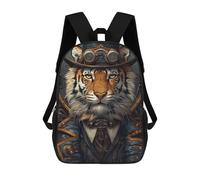 sinyumoney Steampunk Animal Tiger Zaino Scolastico Stampato in 3D, Borse Scolastiche Per Ragazzi E Ragazze, Zaino Per Laptop Per Bambini/studenti/adulti 17inch