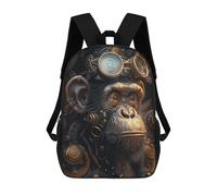 sinyumoney Steampunk Ape Animal Zaini Casual Per Bambini, Borse Scolastiche Per Ragazzi E Ragazze, Zaini Per Libri, Zaini 17inch