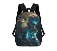 sinyumoney Steampunk Astronaut in Space Zaino Per Bambini Zaino Divertente E Alla Moda Borsa Per Libri Per Ragazzi E Adolescenti Borse Scolastiche Stampate in 3D Per Ragazzi 17inch