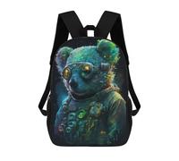 sinyumoney Steampunk Bear Portrait-2 Zaino, Zaino Per Bambini, Borsa Scolastica Per Studenti, Zaino Per Libri, Borsa Scolastica Stampata in 3D Per Ragazzi E Ragazze 17inch