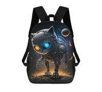 sinyumoney Steampunk Cat in Space-4 Zaino Per Bambini, Zaino Scolastico Per Bambini, Zaini Scolastici Stampati in 3D Per Ragazzi E Studenti Adolescenti 17inch