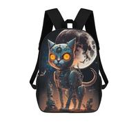 sinyumoney Steampunk Cat Moon-4 Zaino, Borsa Scolastica Stampata in 3D, Borsa Per Il Pranzo Scolastico, Zaino Da Viaggio, Zaino Per Amici, Zaino Scolastico Per Ragazze E Ragazzi 17inch