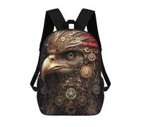 sinyumoney Steampunk Eagle Portrait Zaini Stampati in 3D, Borsa Scolastica Casual Per Bambini, Borsa Scolastica Alla Moda Per Ragazzi, Studenti Delle Scuole Medie 17inch