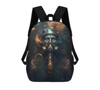 sinyumoney Steampunk Helmet Artwork Zaino Scolastico, Zaino Per Libri, Zaini Per Bambini Stampati in 3D, Zaini Per Bambini, Zaini Scolastici Per Bambini, Zaini Da Viaggio 17inch
