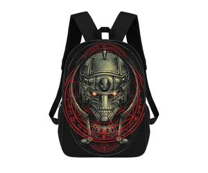 sinyumoney Steampunk Helmet Illustration Zaino Scolastico Per Bambini, Borsa Scolastica Stampata in 3D Per Ragazzi, Studenti Delle Scuole Elementari E Medie 17inch