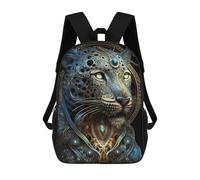 sinyumoney Steampunk Leopard Portrait Zaino Scolastico Per Bambini, Zaino Casual Da Viaggio Per Ragazzi E Ragazze, Zaino Da Giorno Di Grande Capacità 17inch