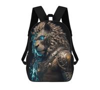 sinyumoney Steampunk Lion Armor Zaino, Zaino Per Bambini, Borsa Scolastica Per Studenti, Zaino Per Libri, Borsa Scolastica Stampata in 3D Per Ragazzi E Ragazze 17inch