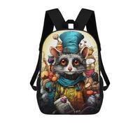 sinyumoney Steampunk Raccoon Chef Zaino Per Bambini Borsa Scolastica Per Ragazzi Cartone Animato Stampa 3D Borsa Scolastica Per Studenti Zaino Per Laptop Per Ragazzi E Ragazze 17inch