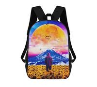 sinyumoney Sunflower Field Dreamscape Zaini Per Bambini Zaino Scolastico Borsa Scolastica Stampata in 3D Borsa Scolastica Per Ragazzi Studenti Delle Scuole Elementari E Medie 17inch