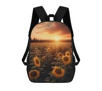 sinyumoney Sunflower Field Zaino Scolastico Per Bambini Stampato in 3D, Zaini Da Viaggio Ad Alta Capacità, Borse Per Libri, Zaini Scolastici Per Bambini 17inch
