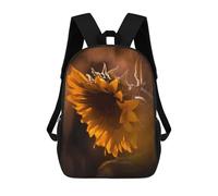 sinyumoney Sunflower Ghost Zaino Per La Scuola Stampato in 3D Borsa Scolastica Per Ragazzi E Ragazze Zaino Per Bambini Zaino Da Viaggio 17inch