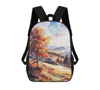 sinyumoney Sunset Blaze Zaino scolastico per ragazze e ragazzi, grande zaino leggero per bambini e studenti, Fiery Autumn Vista, 17"