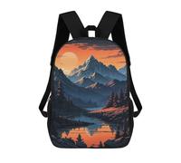 sinyumoney Sunset in The Mountains Zaini Stampati in 3D, Borsa Scolastica Casual Per Bambini, Borsa Scolastica Alla Moda Per Ragazzi, Studenti Delle Scuole Medie 17inch