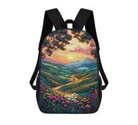 sinyumoney Sunset Mountain Path Zaini Casual Per Bambini, Borse Scolastiche Per Ragazzi E Ragazze, Zaini Per Libri, Zaini 17inch