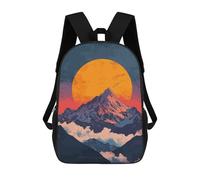 sinyumoney Sunset Mountain Peak Zaino Per Bambini, Borsa Scolastica Di Grande Capacità, Zaino Per Studenti, Zaino Per Ragazzi, Ragazze, Adulti, Adolescenti 17inch