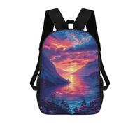 sinyumoney Sunset Over Mountain Lake Zaino Impermeabile Da Viaggio, Borsa Per Computer Per Ragazze Adolescenti, Ragazzi, Donne E Uomini 17inch