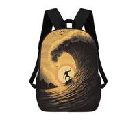 sinyumoney Sunset Surfer Zaino Per La Scuola Stampato in 3D Borsa Scolastica Per Ragazzi E Ragazze Zaino Per Bambini Zaino Da Viaggio 17inch