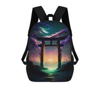 sinyumoney Sunset Torii Gate Zaino Scolastico Stampato in 3D, Borse Scolastiche Per Ragazzi E Ragazze, Zaino Per Laptop Per Bambini/studenti/adulti 17inch
