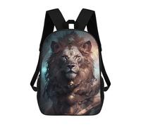 sinyumoney Super Lion Zaino Scolastico Stampato in 3D Per Bambini, Zaino Scolastico Casual Alla Moda Per Bambini Studenti 17inch