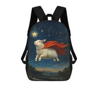 sinyumoney Super Sheep Flying Zaini Per Bambini, Zaini Scolastici Personalizzati 3D Per Ragazzi E Ragazze, Zaini Scolastici Grandi, Zaini Casual Da Giorno 17inch