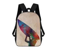 sinyumoney Surfer Women Sport Zaino Scolastico Per Bambini, Borsa Scolastica Stampata in 3D Per Ragazzi, Studenti Delle Scuole Elementari E Medie 17inch