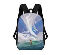 sinyumoney Surfer Zaino Per Bambini Con Stampa 3D, Borsa Scolastica Per Ragazzi, Zainetto Casual, Borsa Divertente Per Bambini E Adolescenti 17inch