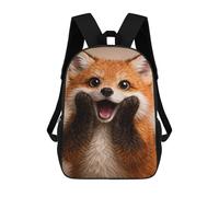 sinyumoney Surprised Fox Portrait Zaino Scolastico Grande Resistente All'acqua Per Laptop, Ideale Per Scuola/lavoro/viaggi 17inch