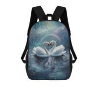 sinyumoney Swans in Love Under Rainbow Rain Zaini Casual Per Bambini, Borse Scolastiche Per Ragazzi E Ragazze, Zaini Per Libri, Zaini 17inch