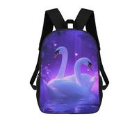 sinyumoney Swans in Love Zaino Scolastico Per Bambini, Stampato in 3D, Borsa Scolastica Alla Moda, Borsa Scolastica Casual Per Ragazzi, Studenti Delle Scuole Elementari E Medie 17inch