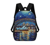 sinyumoney Sydney Opera House Night Zaini Per Bambini, Zaini Scolastici Personalizzati 3D Per Ragazzi E Ragazze, Zaini Scolastici Grandi, Zaini Casual Da Giorno 17inch