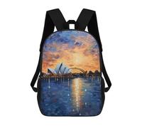 sinyumoney Sydney Opera House Zaino Per Ragazzi, Studenti Adolescenti, Zainetti Per Ragazze, Borse Per Bambini, Scuola Elementare, Scuola Media, Borsa Per Libri 17inch