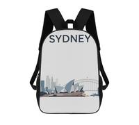 sinyumoney Sydney Skyline Illustration Zaini Per Bambini, Zaino Scolastico Alla Moda, Borsa Scolastica Stampata in 3D Per Ragazzi, Studenti Delle Scuole Elementari E Medie 17inch