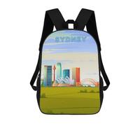 sinyumoney Sydney Zaino Scolastico Stampato in 3D Zaini Casual Per Bambini Borsa Scolastica Stampata in 3D Per Ragazzi Delle Elementari E Delle Medie 17inch