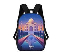 sinyumoney Taj Mahal Night ViewZaino Scolastico Per Bambini, Zaini Stampati in 3D, Zaini Alla Moda Per La Scuola Elementare E Media Per Ragazzi. 17inch