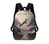 sinyumoney Take The Risk Motivation Zaini Per Bambini, Zaini Scolastici Personalizzati 3D Per Ragazzi E Ragazze, Zaini Scolastici Grandi, Zaini Casual Da Giorno 17inch