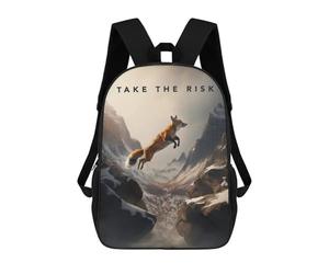 sinyumoney Take The Risk Motivation Zaini Per Bambini, Zaini Scolastici Personalizzati 3D Per Ragazzi E Ragazze, Zaini Scolastici Grandi, Zaini Casual Da Giorno 17inch