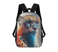 sinyumoney The Brave Cheetah Zaino Scolastico Per Bambini, Borsa Scolastica Stampata in 3D Per Ragazzi, Studenti Delle Scuole Elementari E Medie 17inch