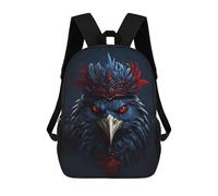sinyumoney The Crow King Zaino Scolastico Alla Moda Per Studenti, Adatto A Ragazzi E Ragazze, Ideale Per Viaggi All'aperto E Attività Ricreative. 17inch
