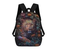 sinyumoney The Flowered Leopard Zaino Scolastico Stampato in 3D, Borse Scolastiche Per Ragazzi E Ragazze, Zaino Per Laptop Per Bambini/studenti/adulti 17inch