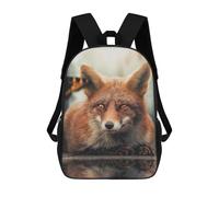 sinyumoney The Fox And Butterfly Zaini Stampati in 3D Per Bambini, Zaini Scolastici, Borse Scolastiche, Zaini Alla Moda Per Ragazzi, Studenti Delle Scuole Elementari E Medie 17inch