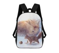 sinyumoney The Fox And Squirrel Zaino Scolastico Per Bambini, Borsa Scolastica Stampata in 3D Per Ragazzi, Studenti Delle Scuole Elementari E Medie 17inch