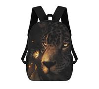 sinyumoney The Glowing Leopard Zaino Scolastico Alla Moda Per Studenti, Adatto A Ragazzi E Ragazze, Ideale Per Viaggi All'aperto E Attività Ricreative. 17inch