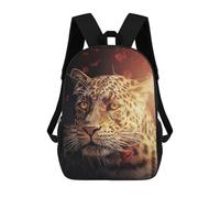 sinyumoney The Leopard with The Rose Zaini, Zaino Per Bambini, Borsa Scolastica Per Studenti, Zaini Da Viaggio Stampati in 3D, Zaino Accessorio Moda, Zaini Impermeabili Per Bambini 17inch