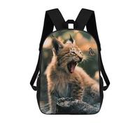 sinyumoney The Lynx Cub And Butterfly Zaini Casual Per Bambini, Borse Scolastiche Per Ragazzi E Ragazze, Zaini Per Libri, Zaini 17inch