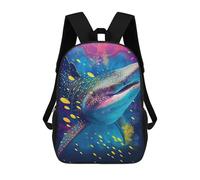 sinyumoney The Peaceful Whale Shark Zaini Stampati in 3D, Borsa Scolastica Casual Per Bambini, Borsa Scolastica Alla Moda Per Ragazzi, Studenti Delle Scuole Medie 17inch