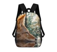 sinyumoney The Scary Lion - Zaino per bambini alla moda e divertente, per ragazzi e ragazzi, con stampa 3D, Fox Butterfly Reflection, 17"