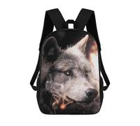 sinyumoney The Scary Lion - Zaino per bambini alla moda e divertente, per ragazzi e ragazzi, con stampa 3D, The Big Bad Wolf, 17"